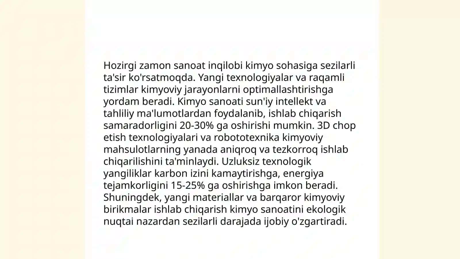 Kimyo va hozirgi zamon sanoat inqilobi 4