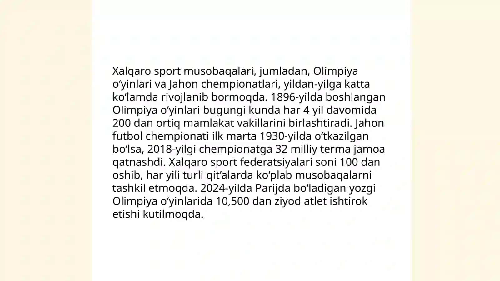 Xalqaro sport va olimpiya harakatining vujudga kelishining asosiy omillari 4