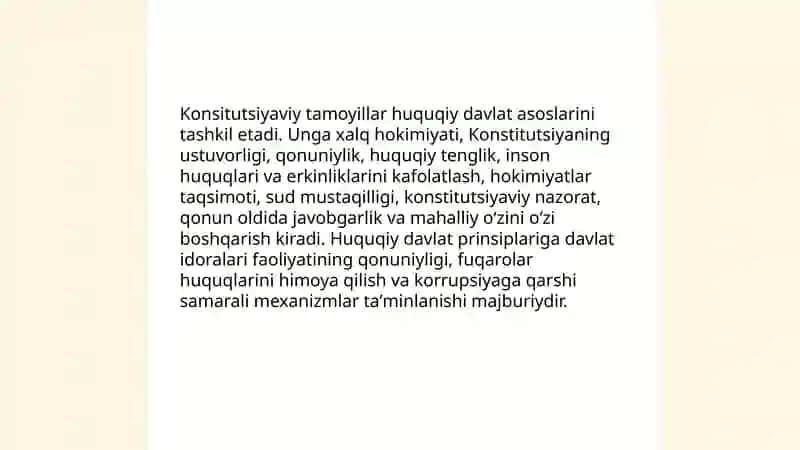 Konsitutsiya -huquqiy davlat va baxtiyor jamiyat poydevori 4