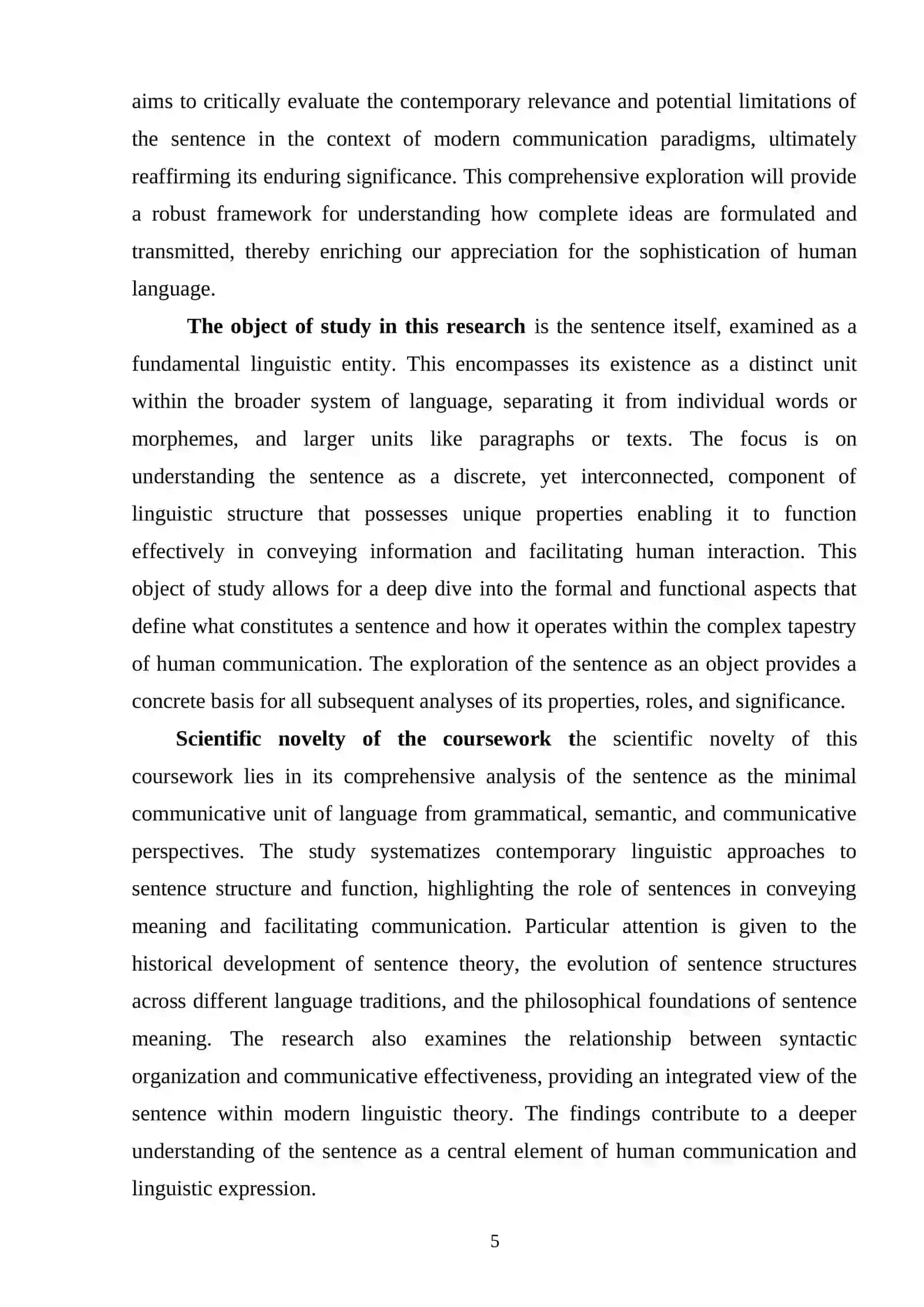 The Sentences as a Minimal Communicative Unit 4