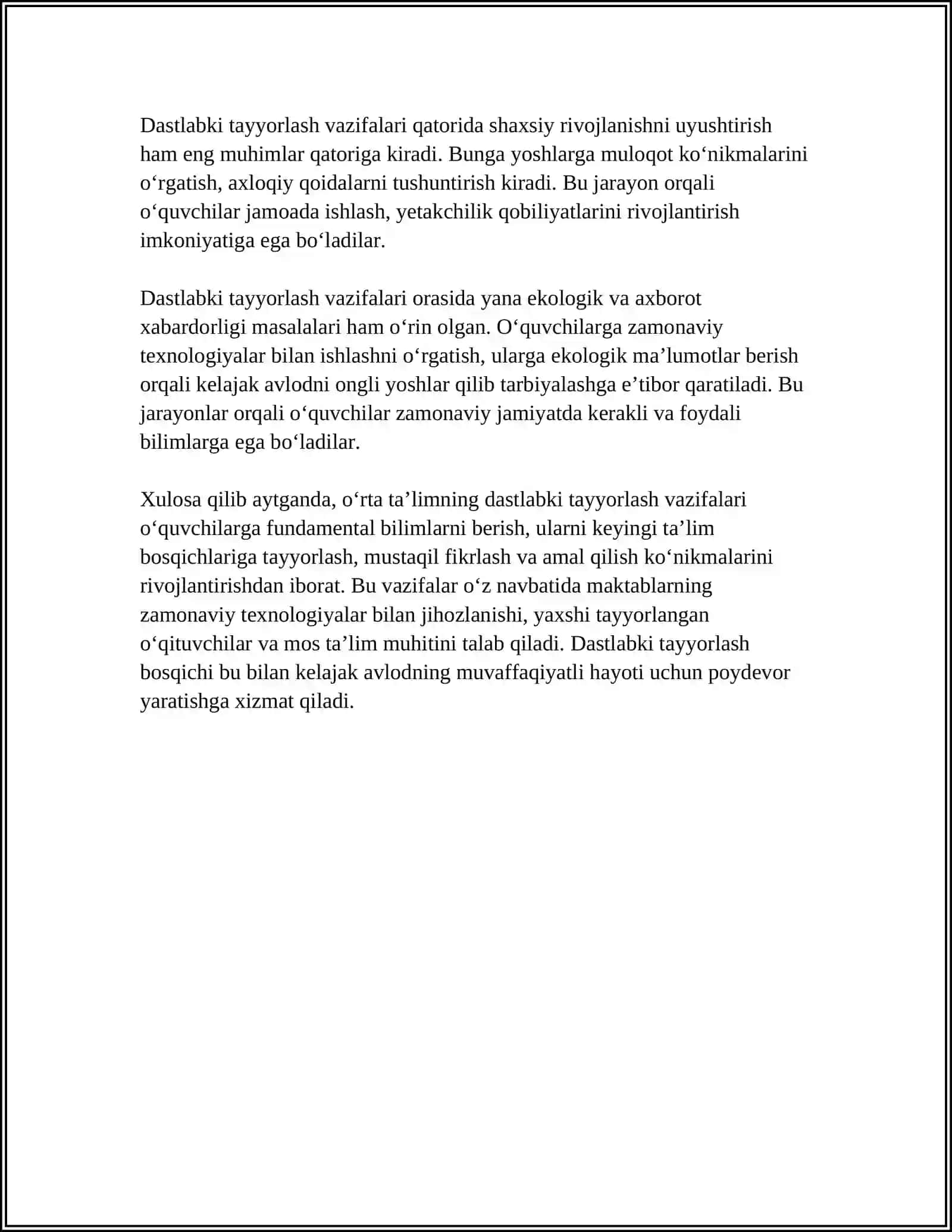 IJTIMOIY MAKTABGACHA TA'LIMNI TASHKIL ETISH VAZIFALARI 4