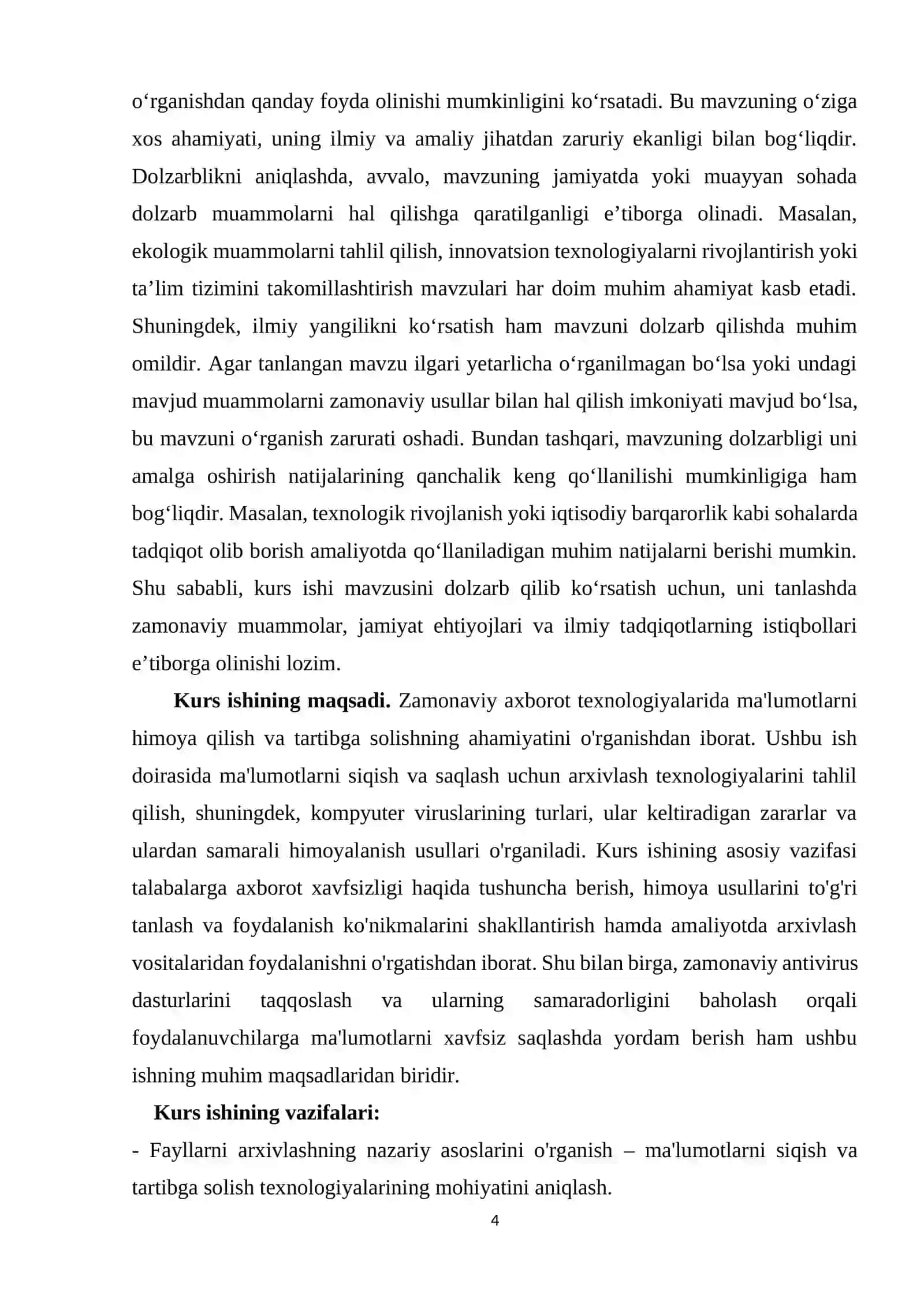 Informatika o’qitish metodikasi KURS ISHI 4