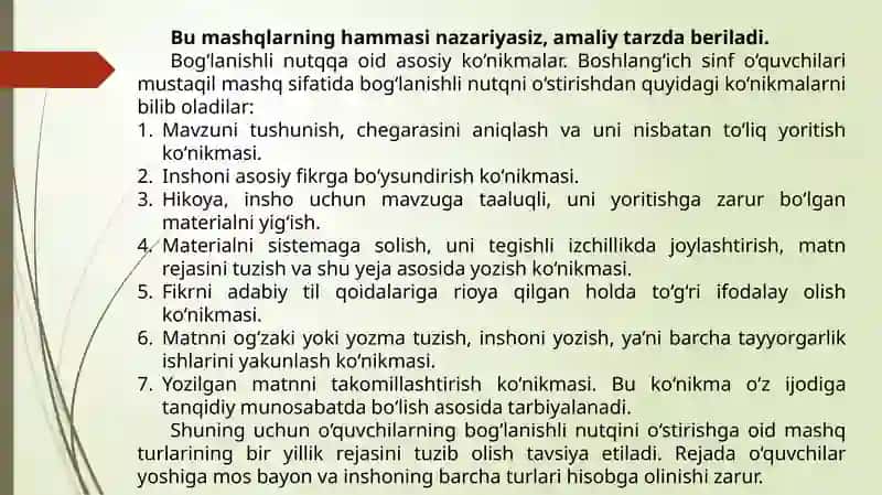 Bog’lanishli nutq va uni o’stirish vazifalari 4