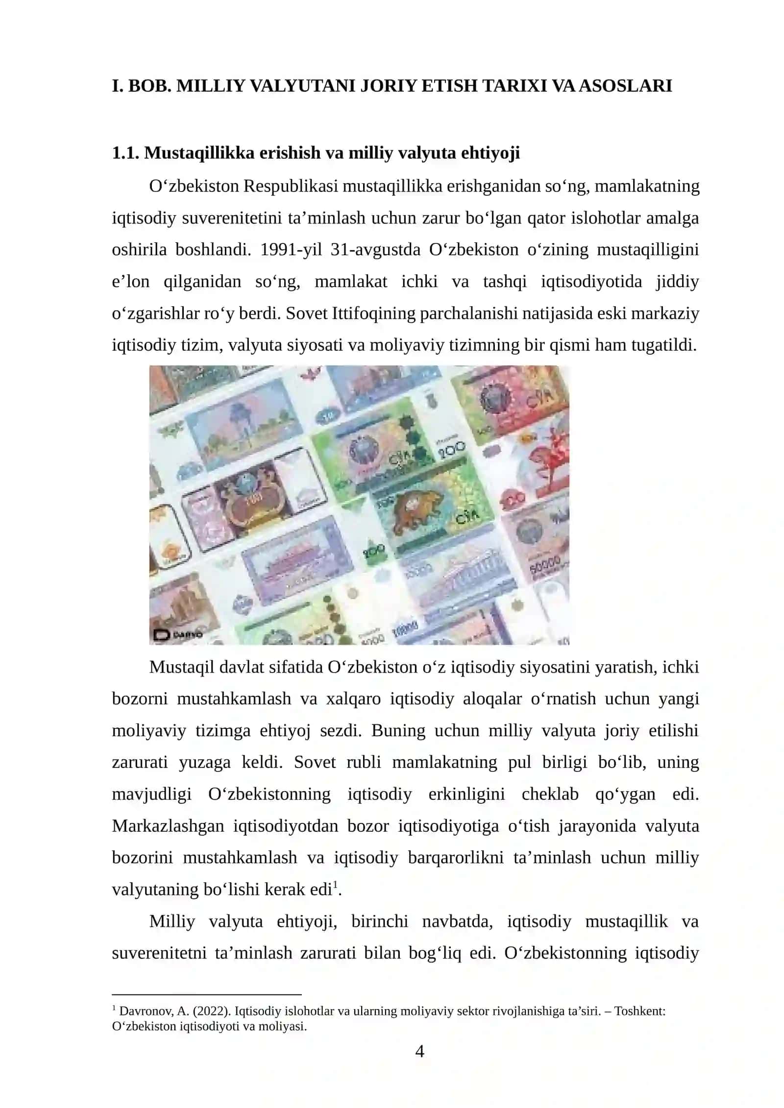 MILLIY VALYUTA – SO‘MNING JORIY ETILISHI VA IQTISODIY AHAMIYATI 4