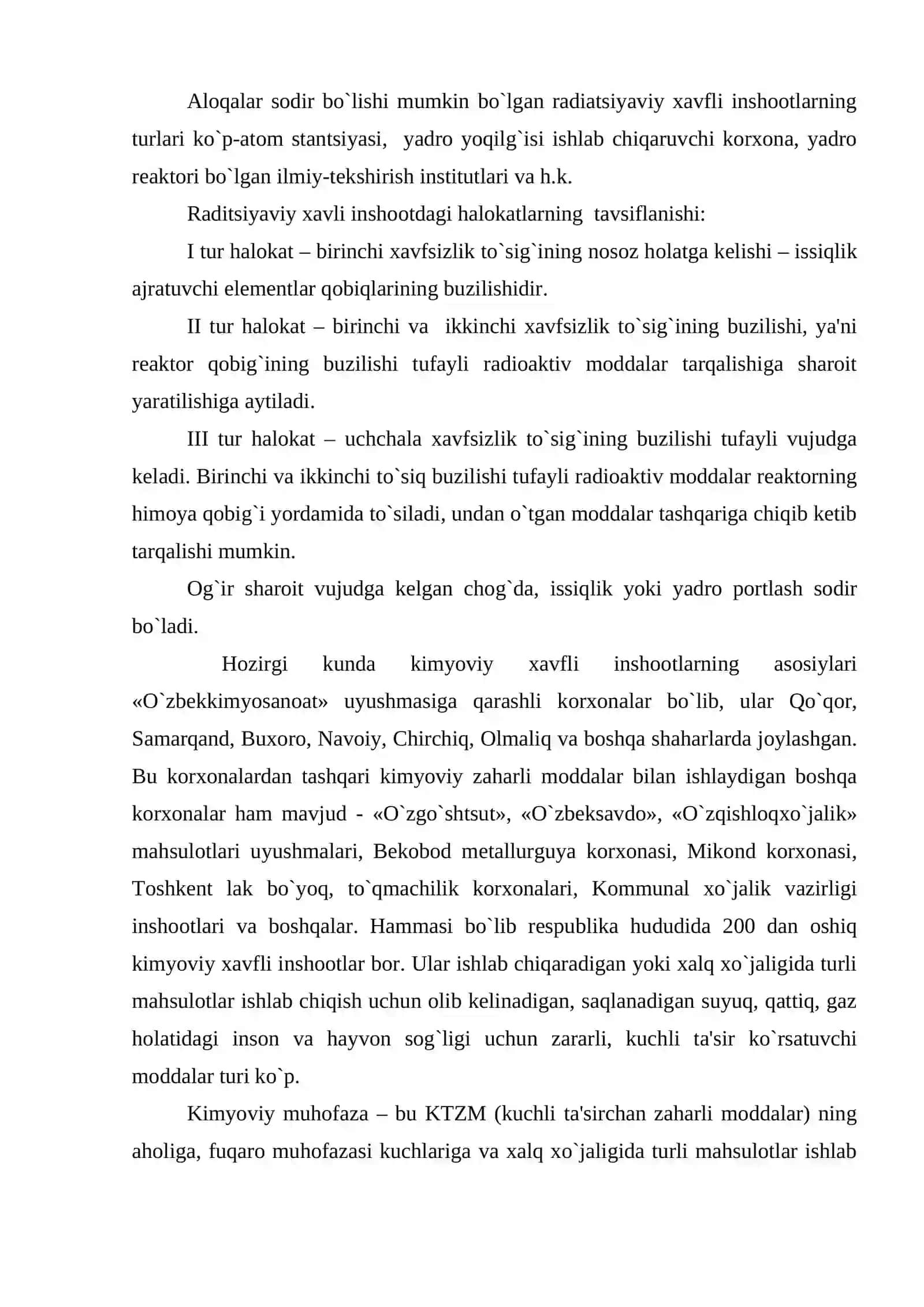 Kimyoviy va radiatsion xavfli holatlarni baholash 4