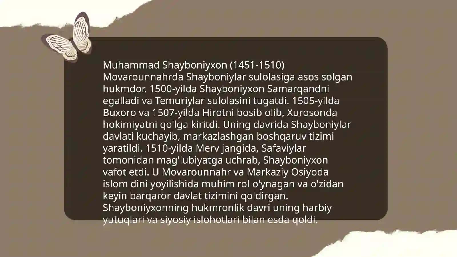 Muhammad Shaybonkyxon ijodi 4