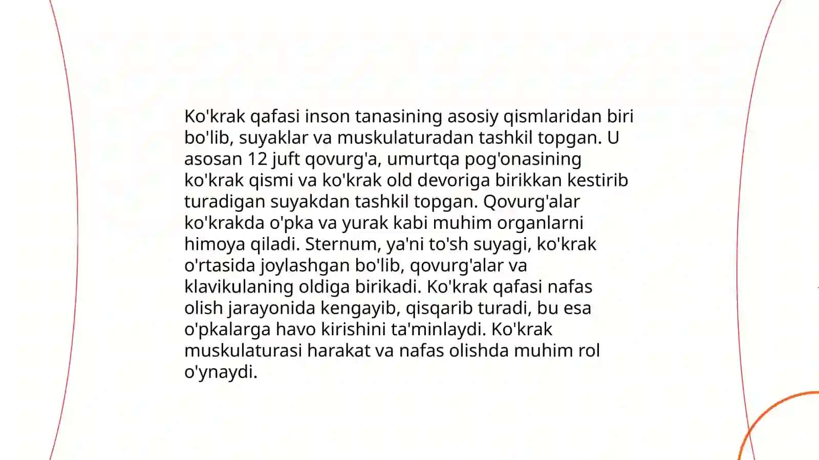 Qovurgʻalar, toʻsh suyagi va koʻkrak qafasi suyaklari 4