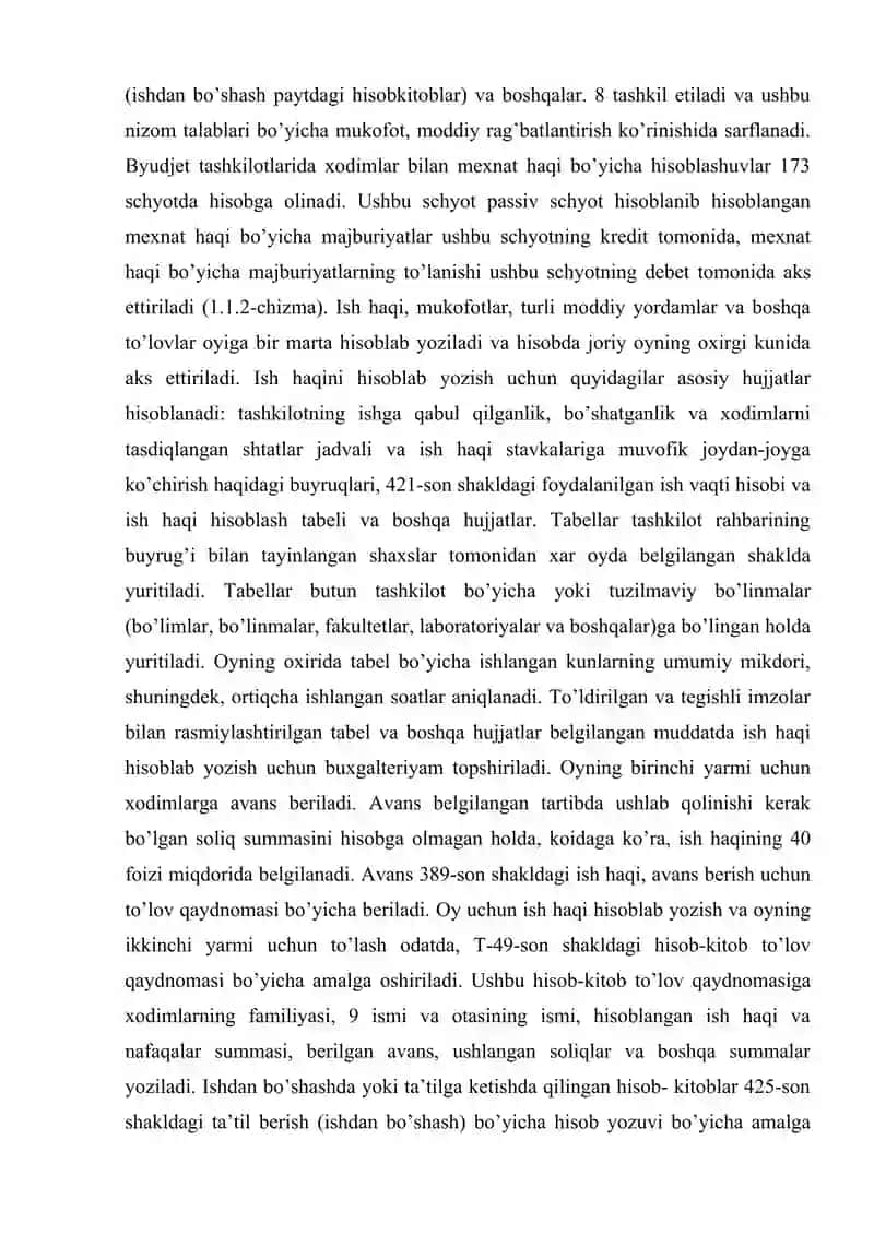 Byudjet tashkilotlarida xodimlar va stipendiya oluvchilar bilan hisoblashuvlar hisobi 4