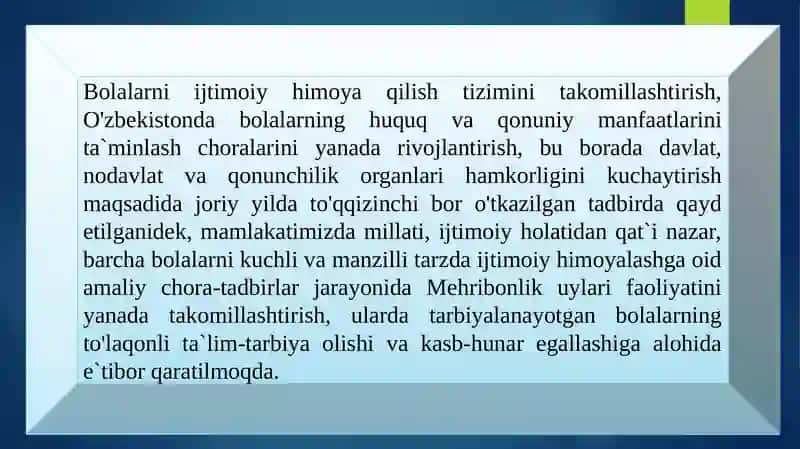 O'ZBEKISTONDA BOLALAR VA YOSHLARNING IJTIMOIY HIMOYASI VA TA'MINOTINING SHAKLLANISHI 4