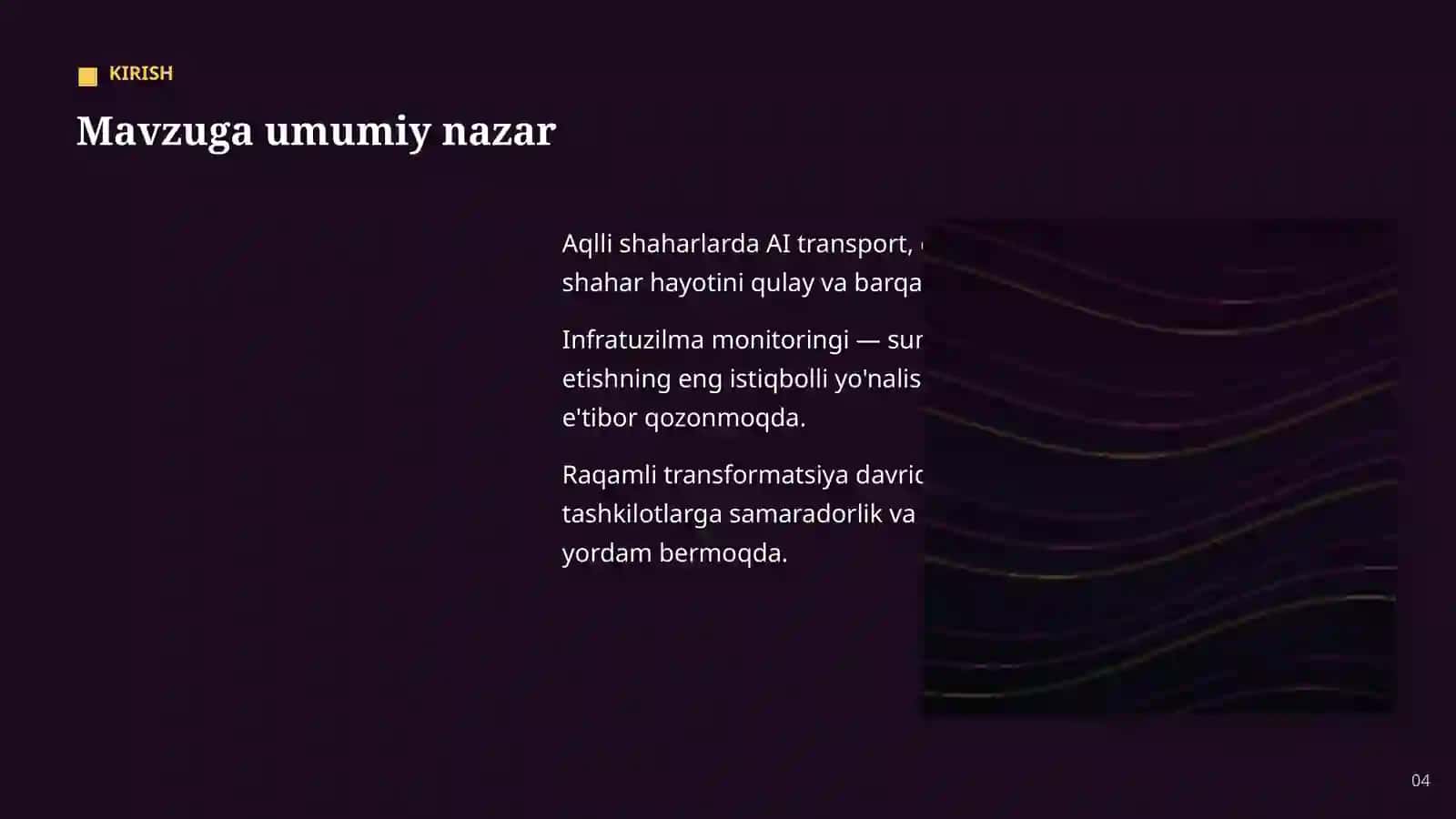 Infratuzilma monitoringi: imkoniyat va yechimlar 4