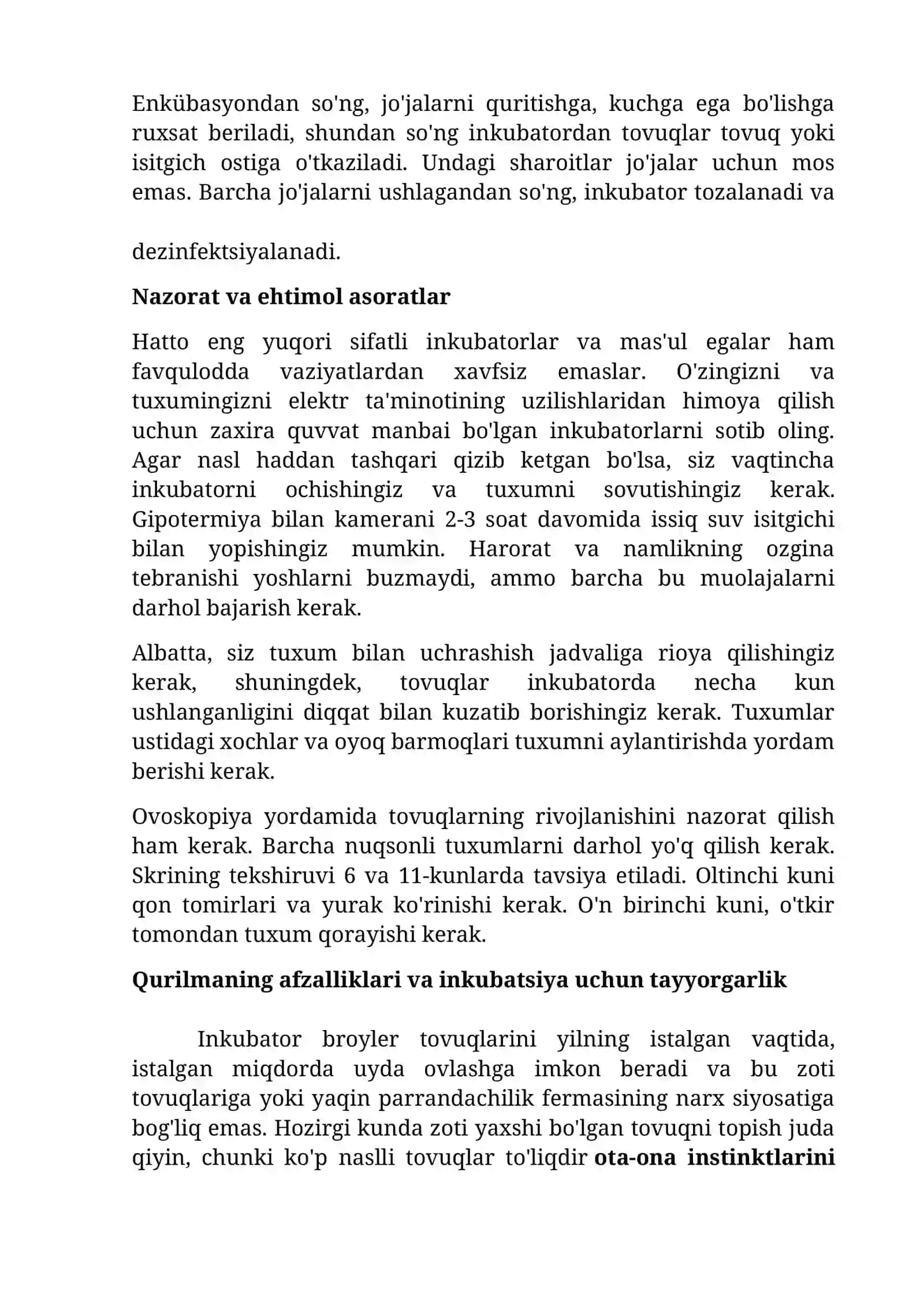 Uyda Tovuqni Inkubatorda Qanday Etishtirish Kerak 4