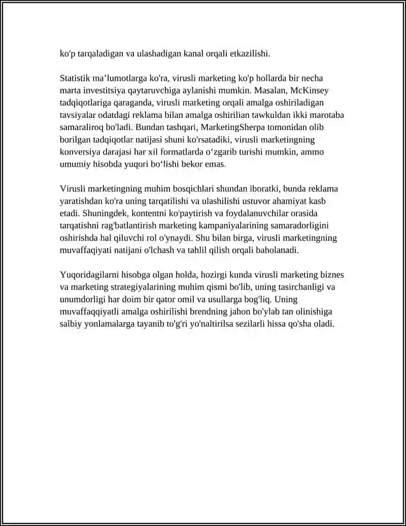 Virusli Marketing Mavzusida Mustaqil Ta'l‎im Ishi 4