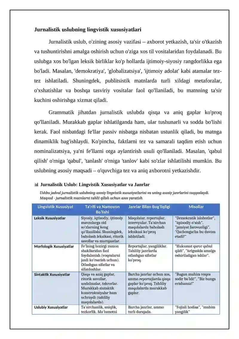 Publististik nutq uslubi. Publististik maqolalar bilan tanishish va tahlil qilish 4