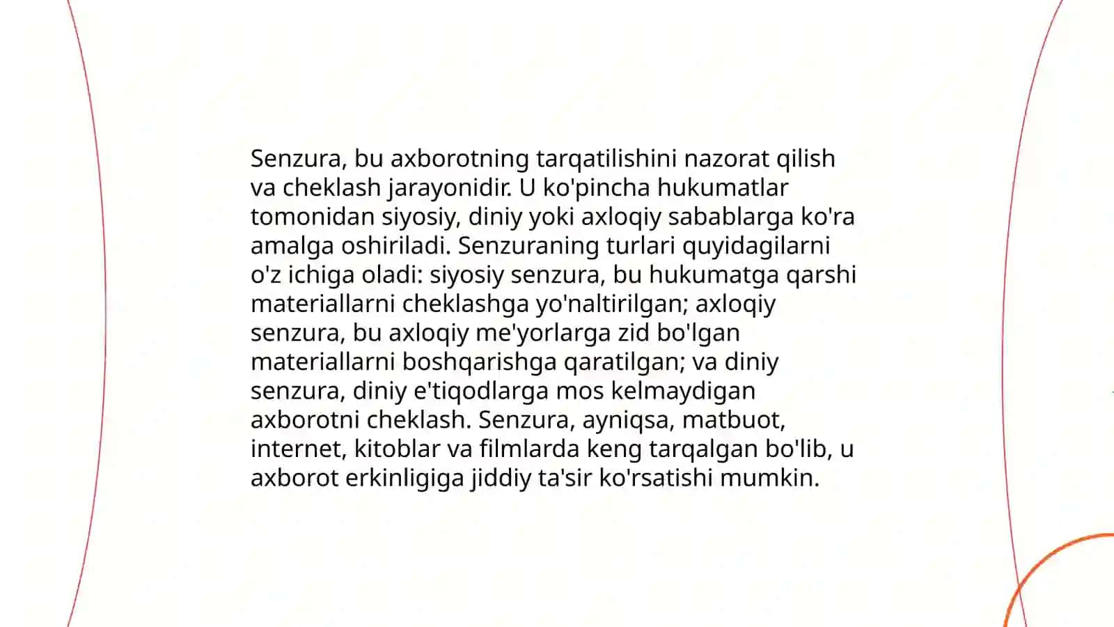 Axborot huquqlari: Senzura va So'z erkinligi muvozanati 4