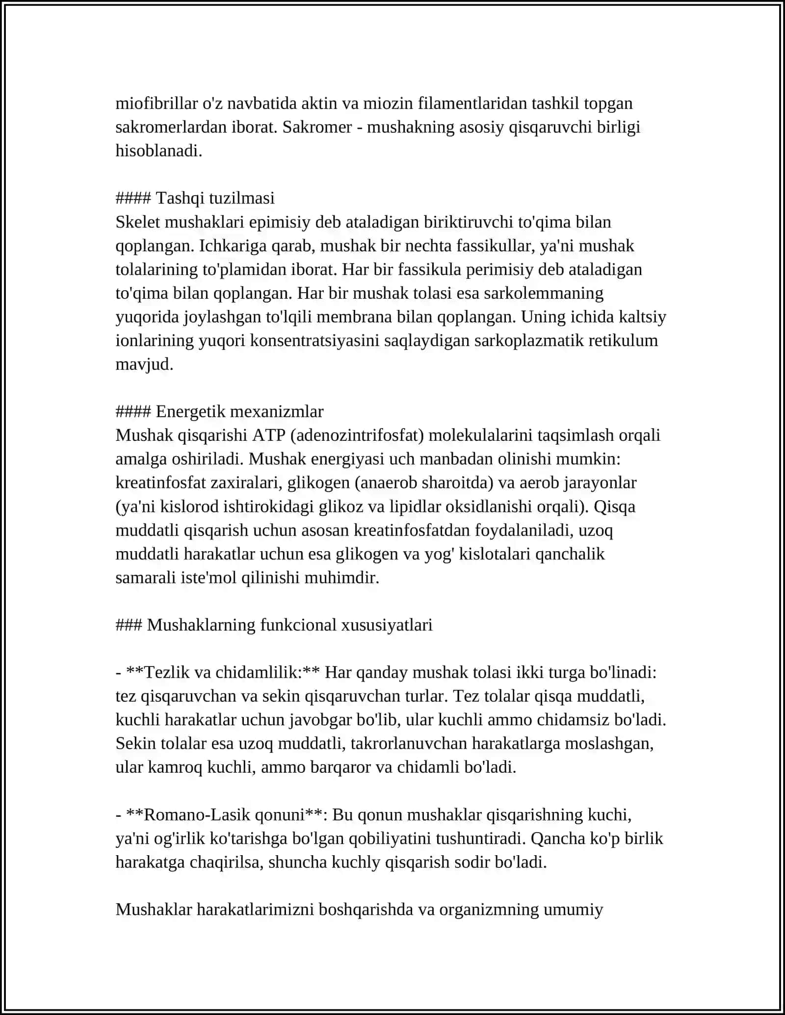 MUSHAKLAR HAQIDA SAVOL JAVOB 30 TA 4