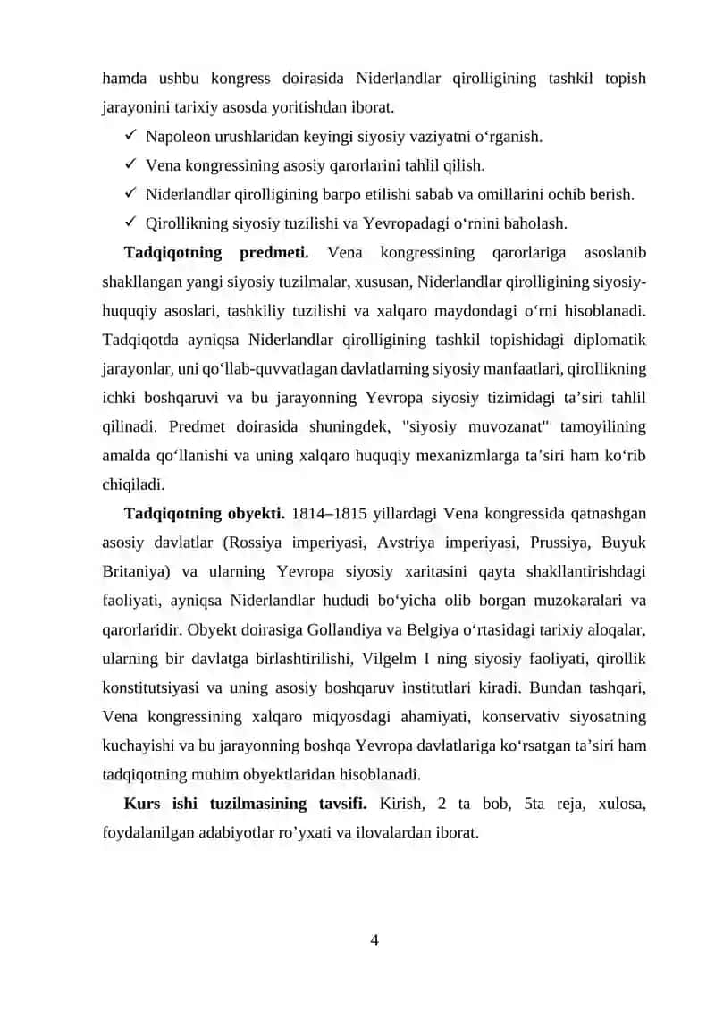 “Vena kongressi va Niderlandlar qirolligining barpo etilishi” 4