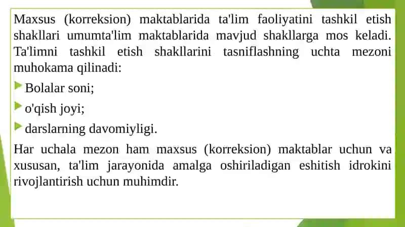 Maxsus maktablarda eshitish idrokini tashkil etilishi va ularning qo‘llanish metodikasi 4