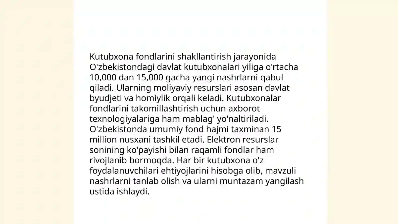 Maktab kutubxonasi faolyati 4