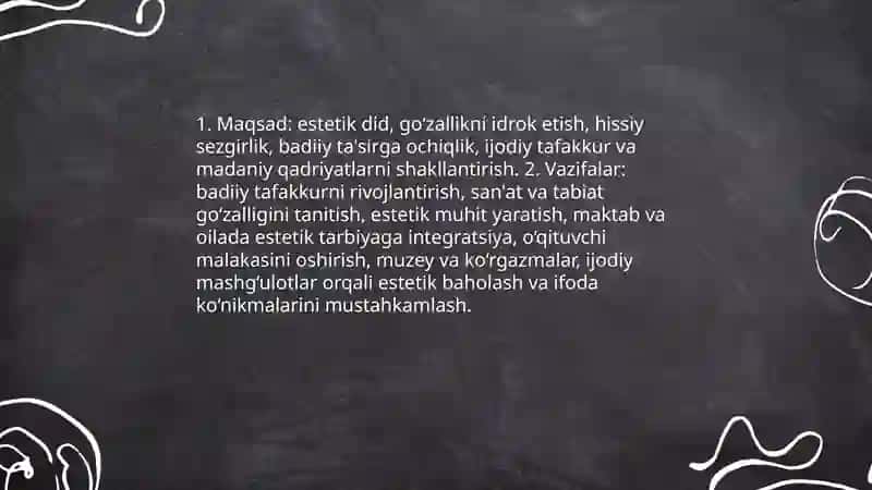 Estetik tarbiya haqida 4
