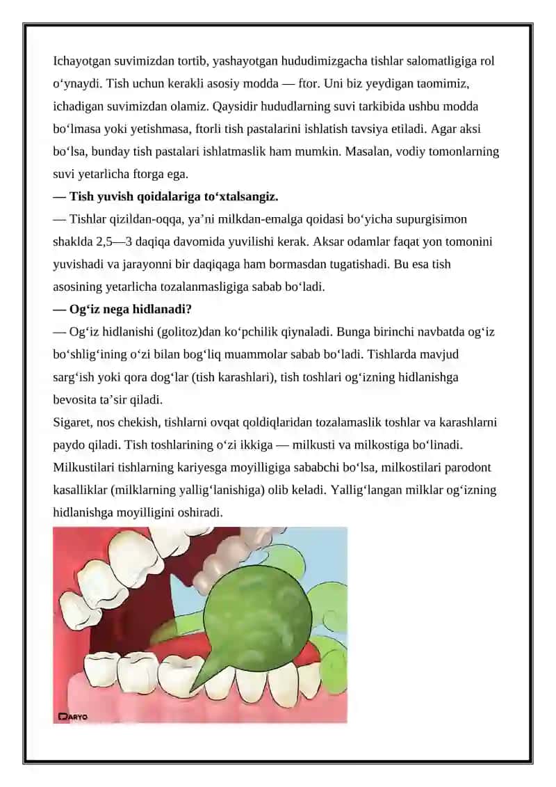 Og'iz Bo'shlig'i Shilliq Qavatida O'zgarishlar 4