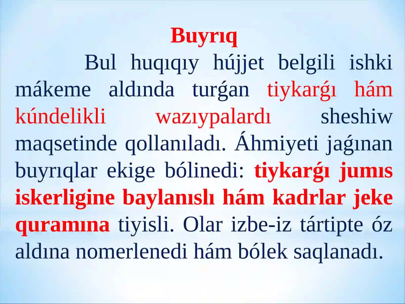 Tarawlarda qollanılatuǵın is qaǵazları 4