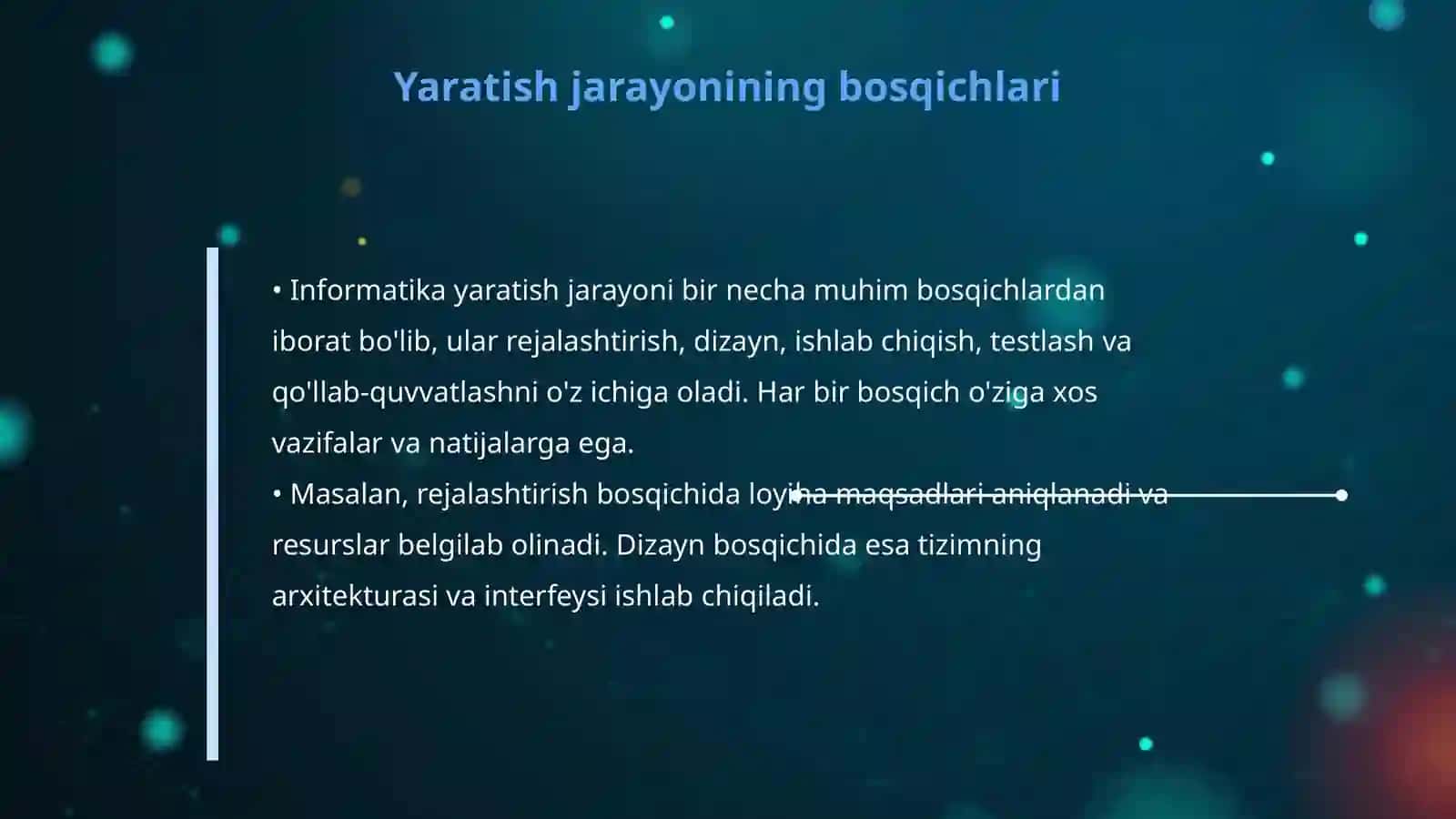 Informatika yaratish texnologiyasi 4