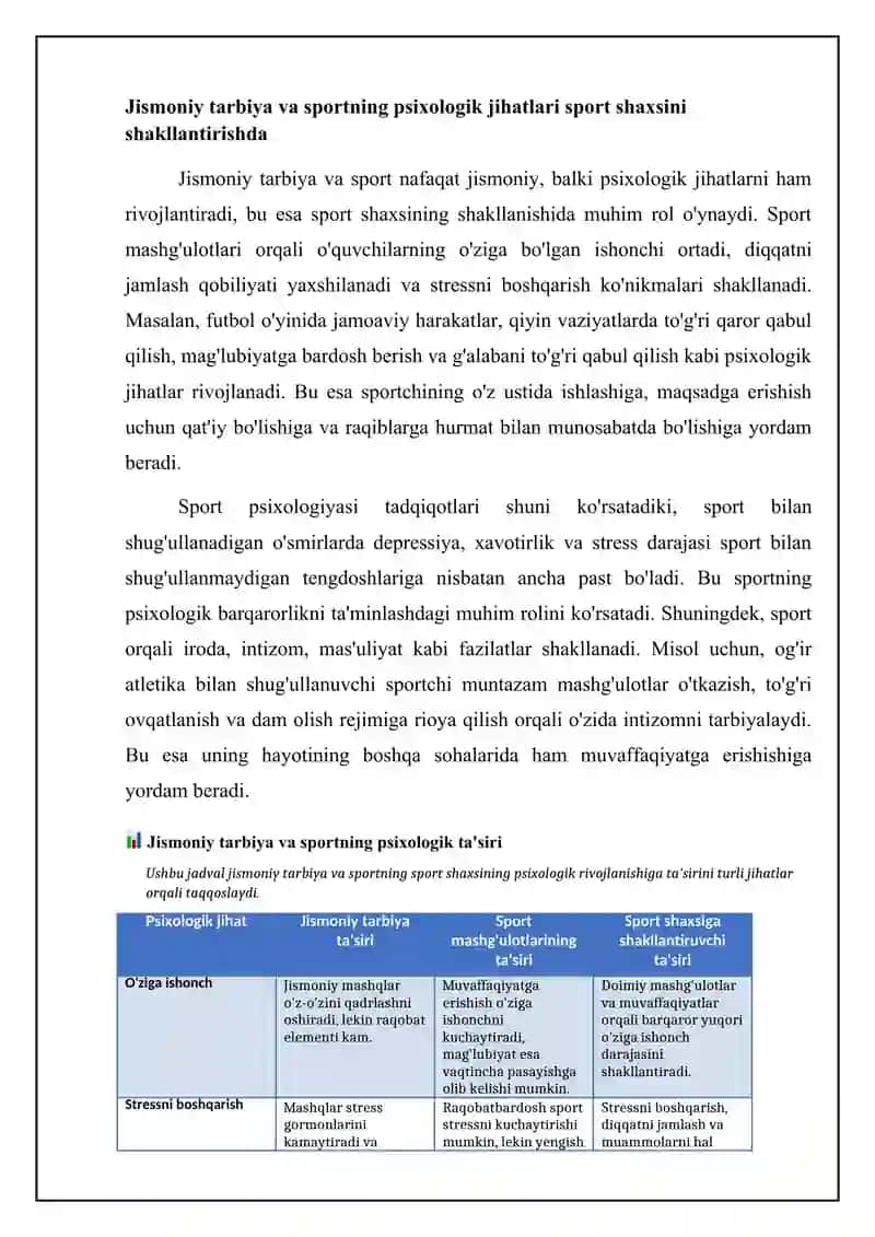 Sportchi shaxsni shakllantirishda jismoniy tarbiya va sportning oziga xos spesifik ahamyati 4