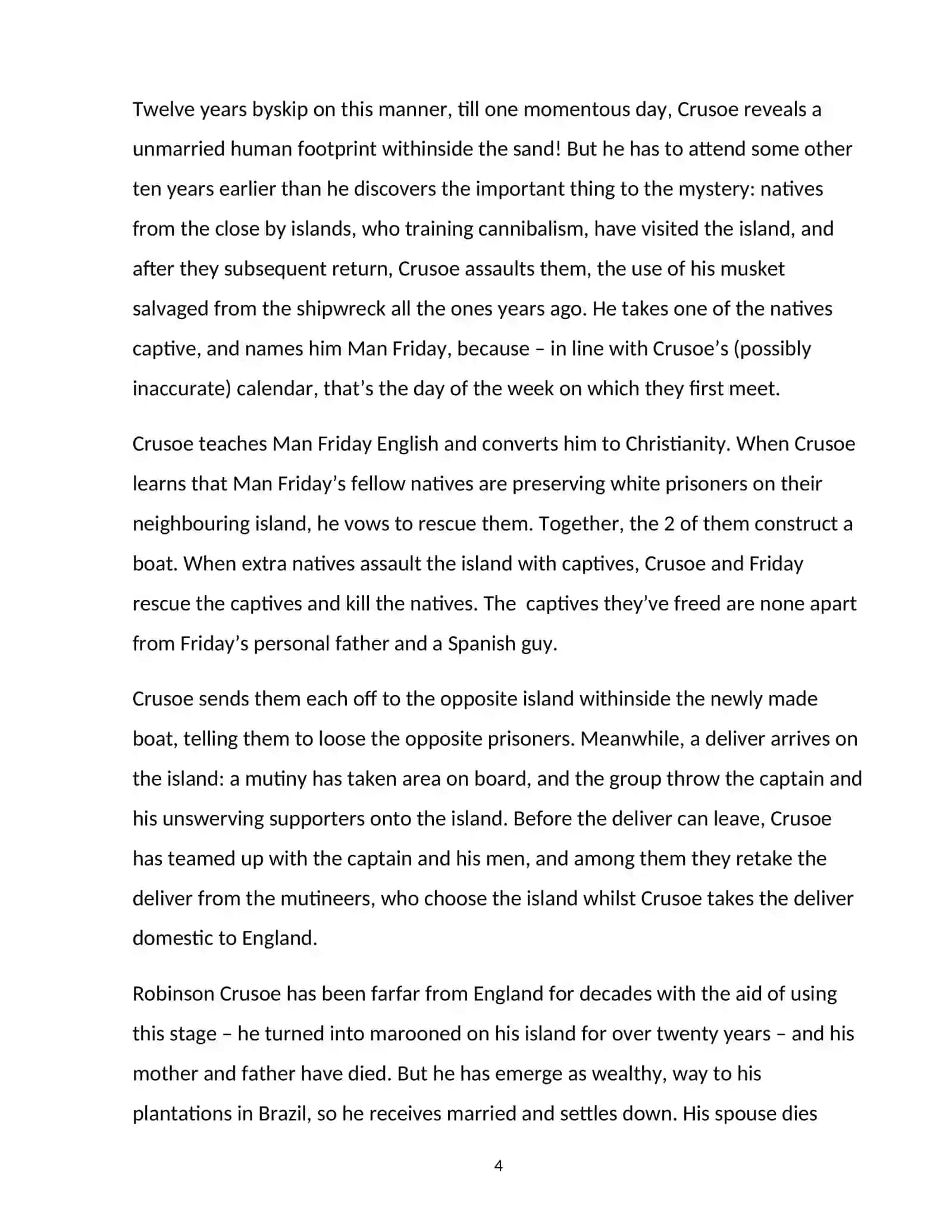 Robinson Crusoe Course Paper 4