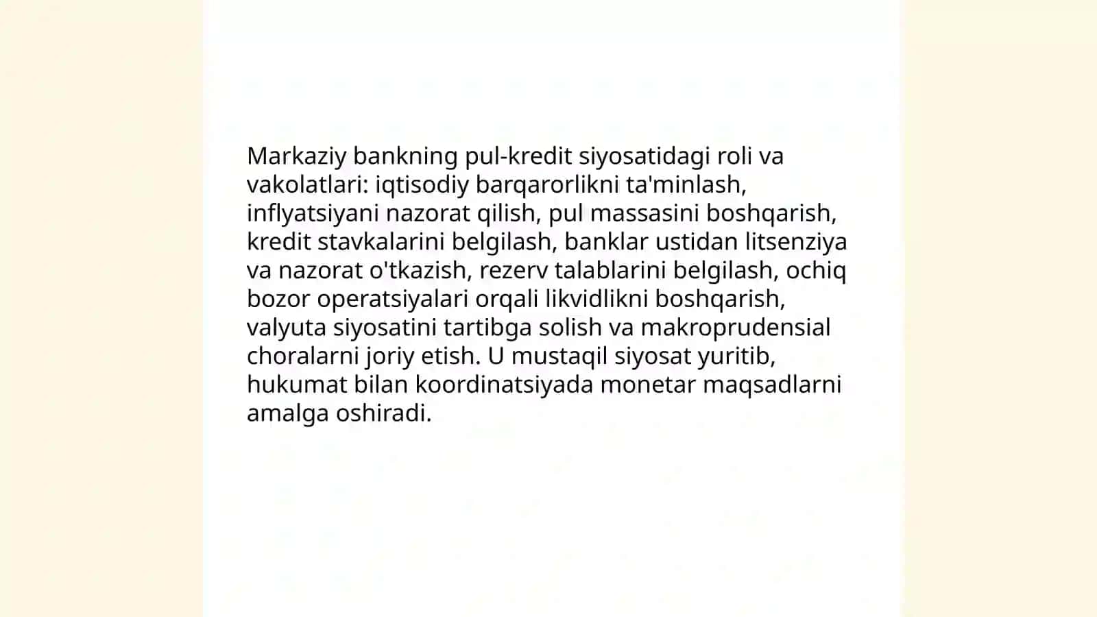 O'zbekiston Respublikasining pul-kredit siyosati 4
