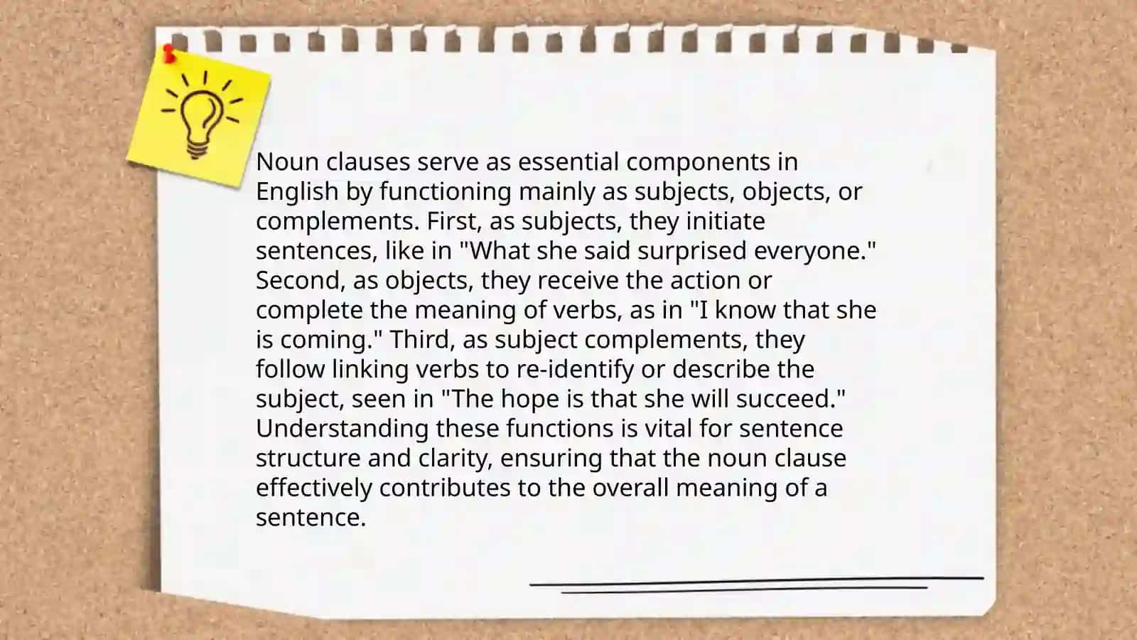 Noun clauses 4