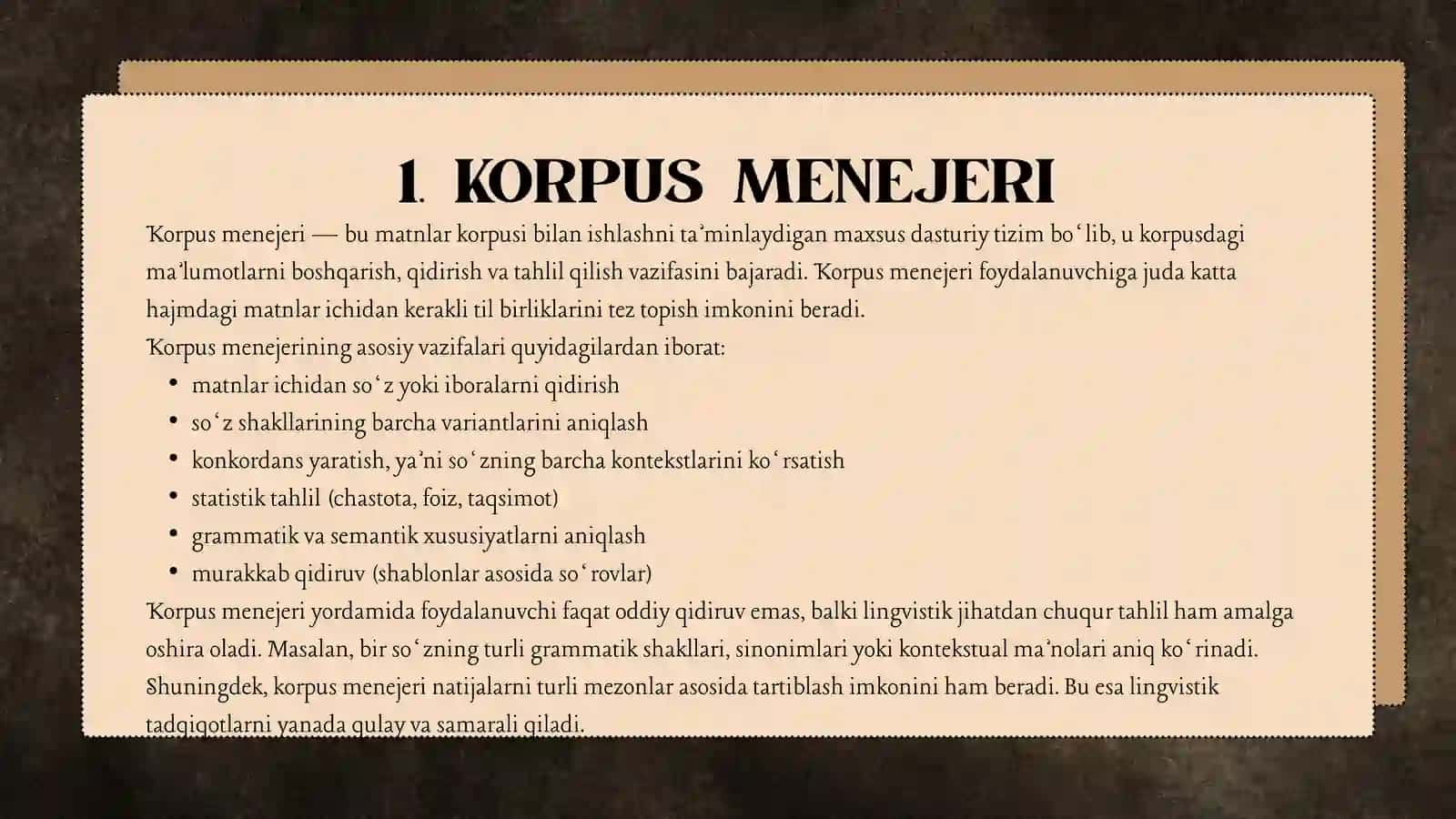 KORPUS QIDIRUV TIZIMI SIFATIDA 4