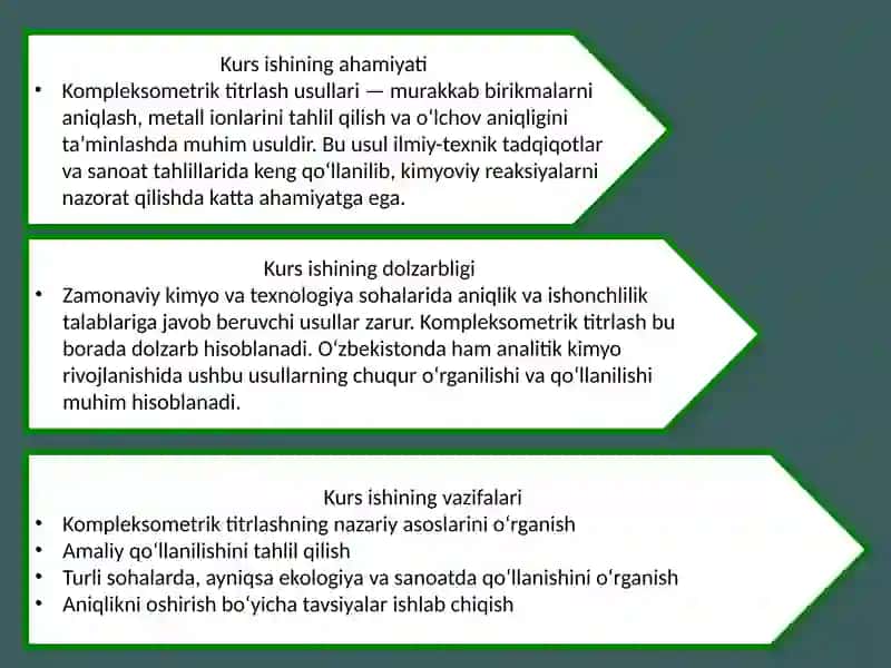 Analitik Kimyo fanidan tayyorlagan kurs 4