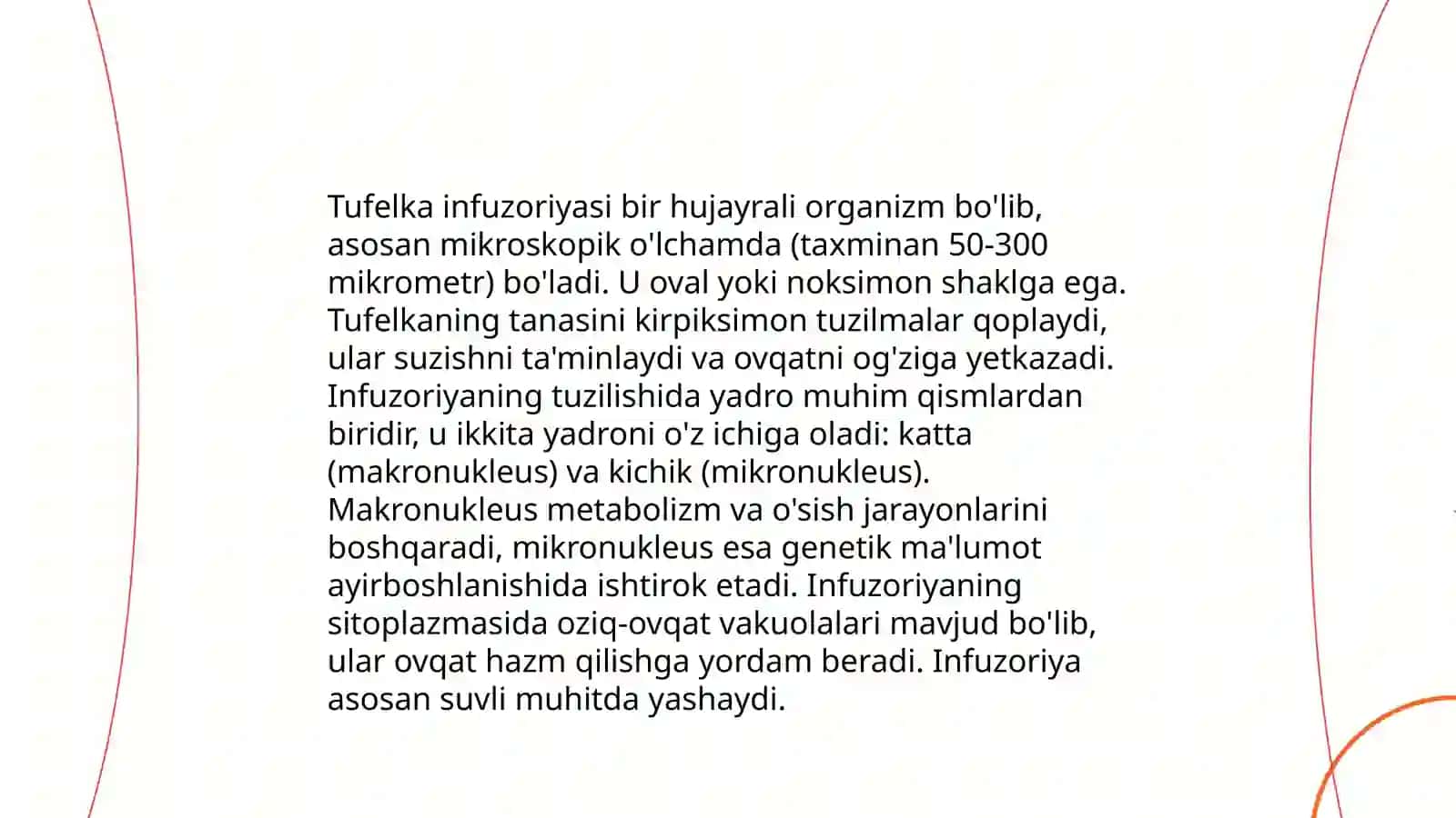 Tufelka infuzoriyasini harakatlanishini mikroskop ostida kuzatish mavzusidagi labaratoriya mashgʻulotini oʻtkazish metodikasi 4