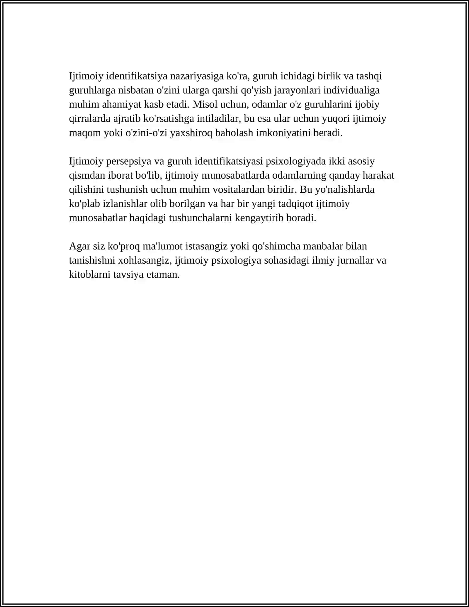 "IJTIMOIY PERSEPSIYA"NING GURUHDAGI AHAMIYATINI MISOLLAR BILAN TAHLIL QILING 4