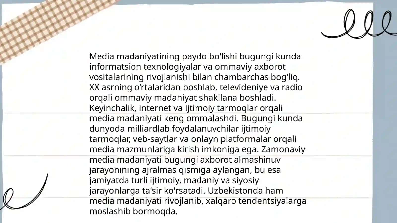 Axborot matnlar bilan ishlash va media madaniyat 4