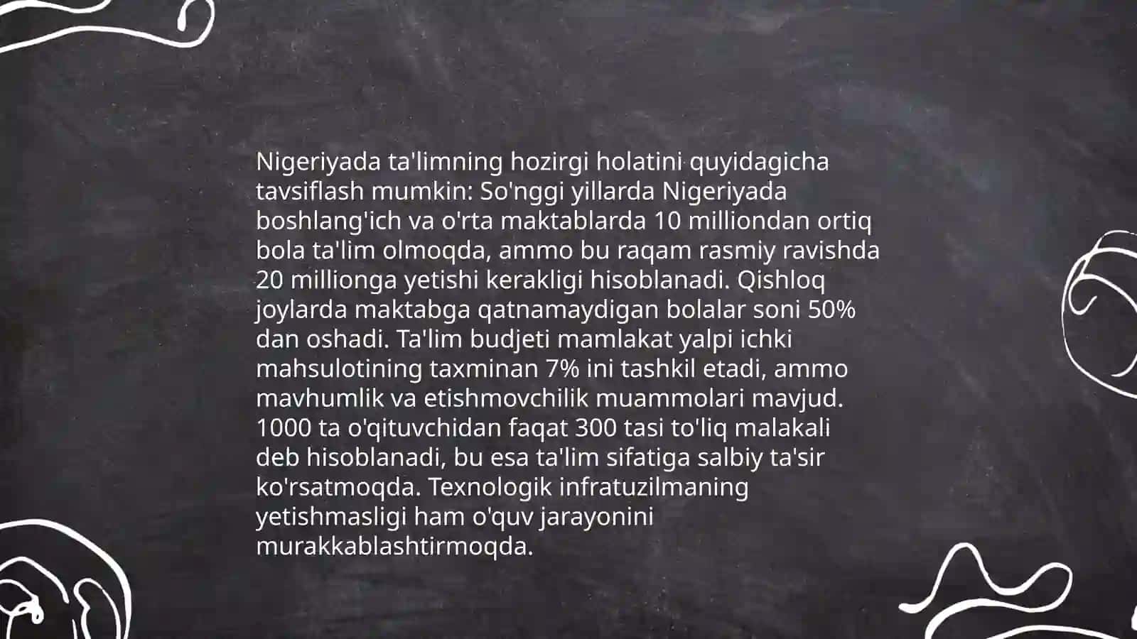 Ayrim Afrika mamlakatlarida ta'lim tizimi va uning tahlili 4