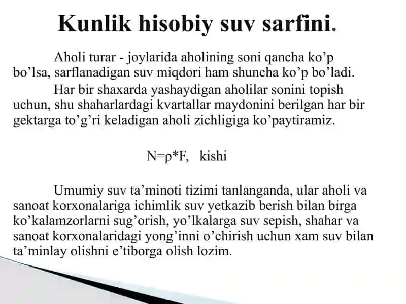 Kunlik hisobiysuv sartlari 4