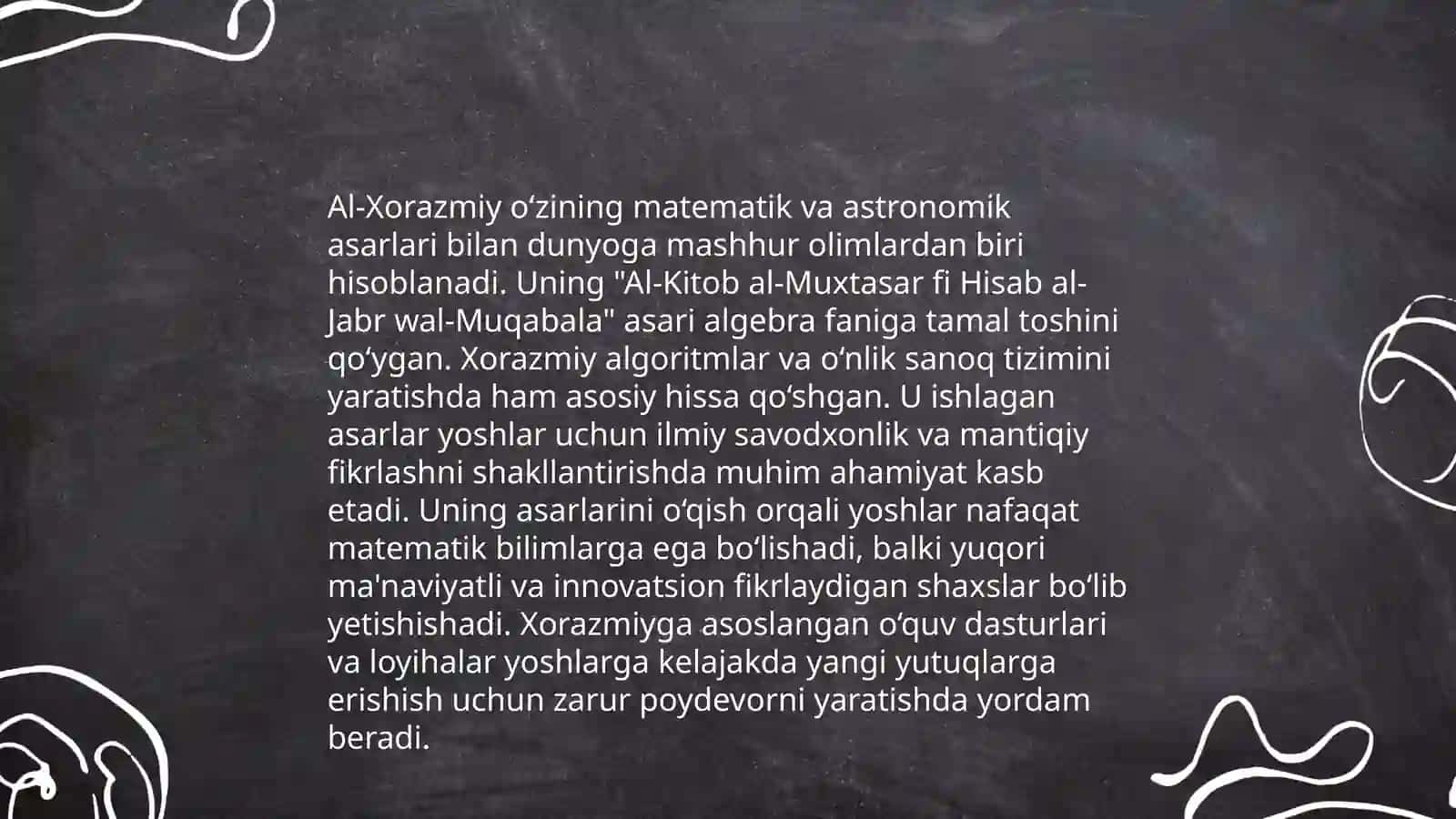 Yuksak ma'naviyatli yoshlarni tarbiyalashda Oʻrta Osiyo allomalari ilmiy merosining oʻrni (allomalarning ilmiy faoliyatini misolida) 4