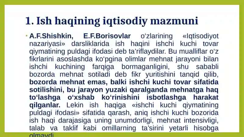 ISH HAQINI ANIQLASH 4