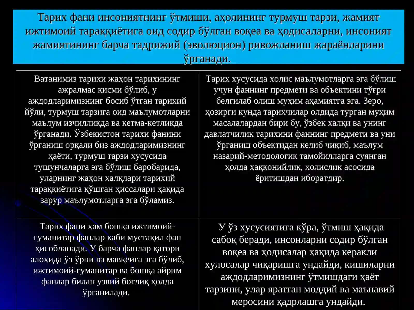 ЎЗБЕКИСТОННИНГ ЭНГ ЯНГИ ТАРИХИ 4