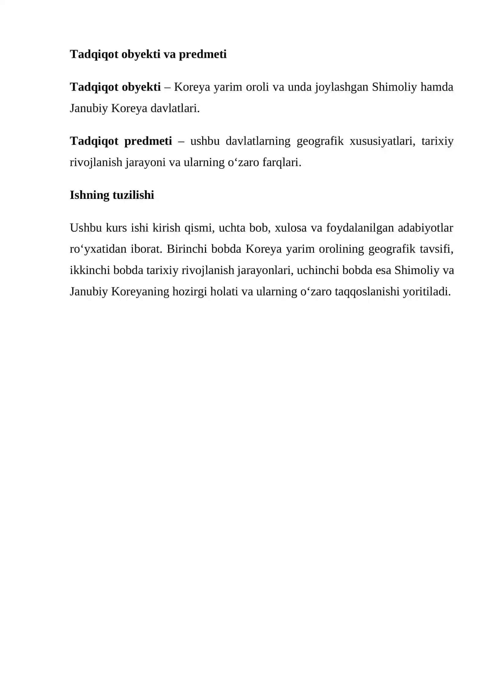 Shimoliy va Janubiy Koreya davlatlariga tavsif 4