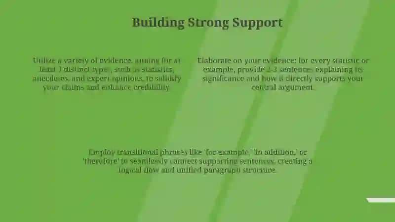 Writting supporting sentence 4