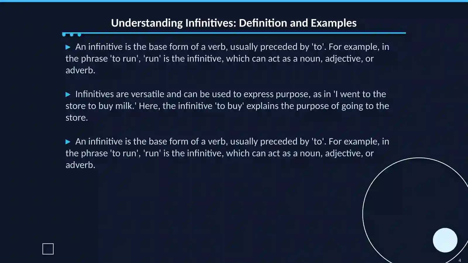 Gerund va to + infinitive haqida malumit va vazifalar 4