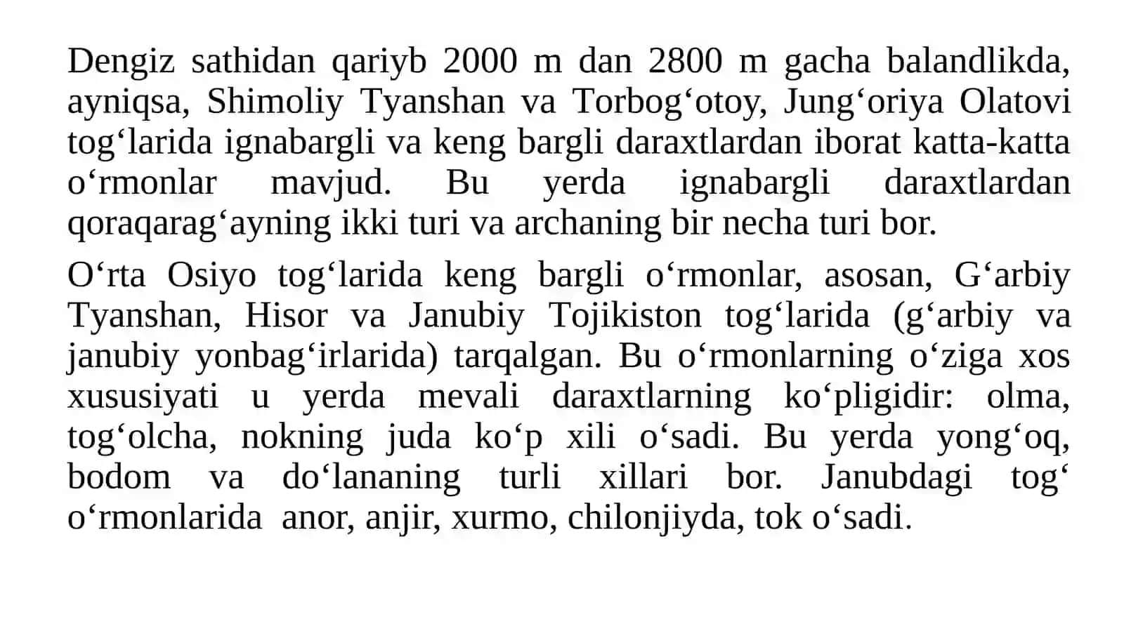 Tog' va yaylov o'simliklar jamoasining turlar tarkibi, tuzilishi va ulardan xo'jalikda foydalanish 4
