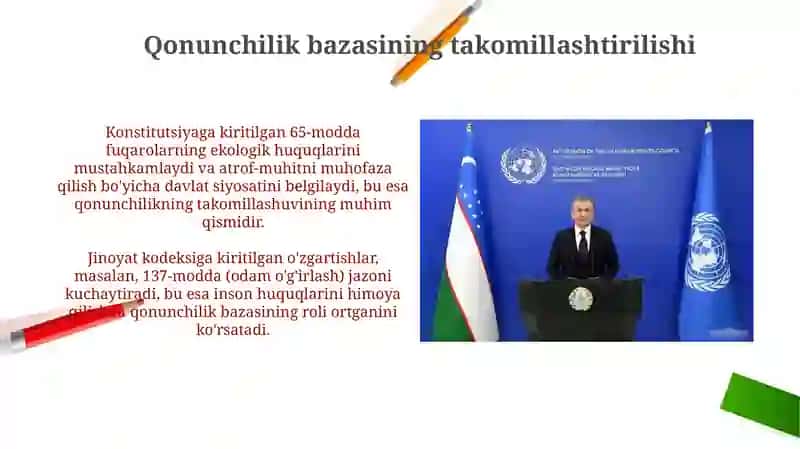 Yangi O‘zbekistonda inson haq-huquqlari va erkinliklari kafolatining yaratilishi 4