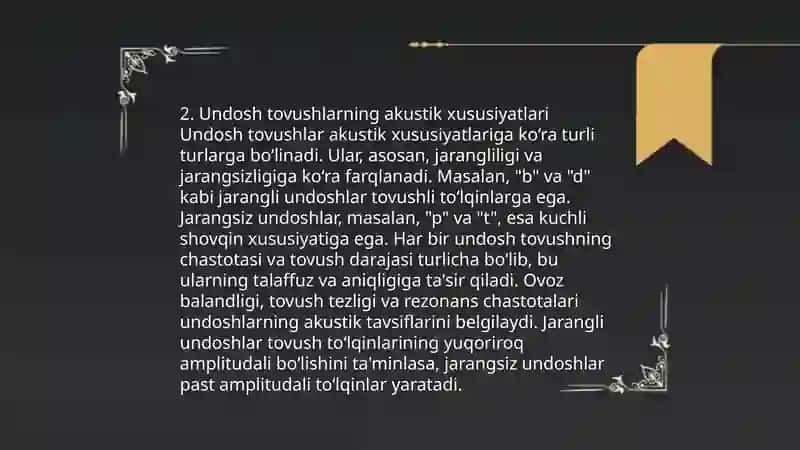 Undosh tovushlarning akkustik va artikulyatsion xususiyatlari 4