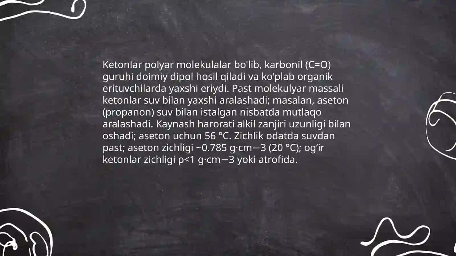 Ketonlar. Olinishi va xossalari 4