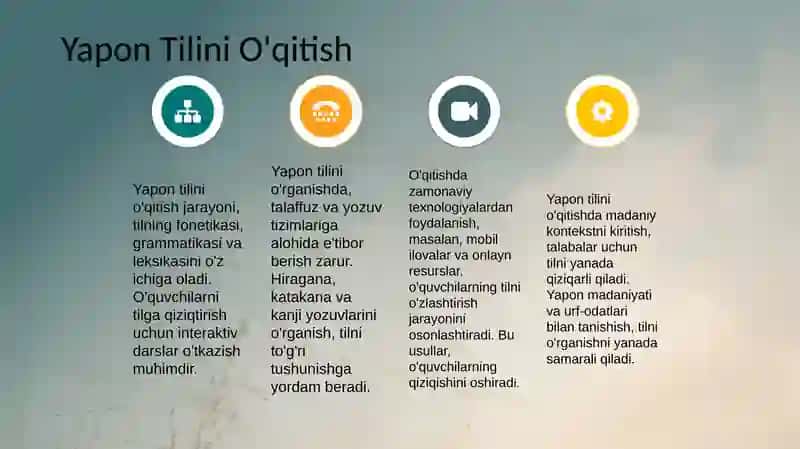 Yaponiya mavzusini o’qitish 4