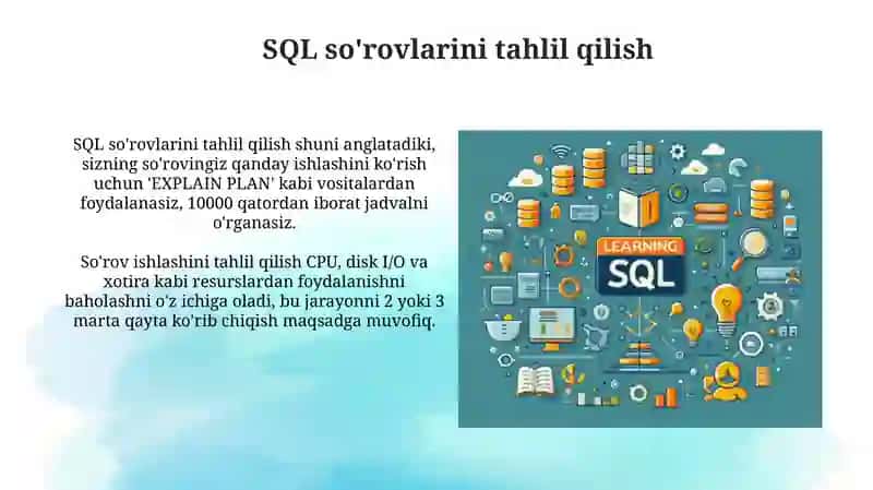 SQL tilida so`rovlar yaratish va tahlil 4