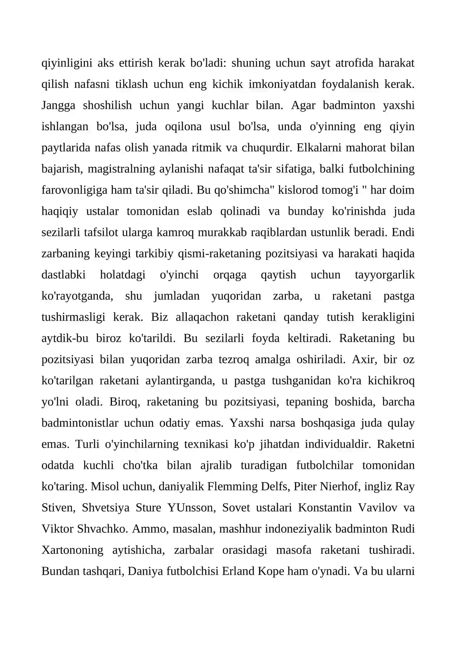 Badminton o’yini 4